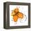 Orange Petals-Jan Weiss-Framed Stretched Canvas