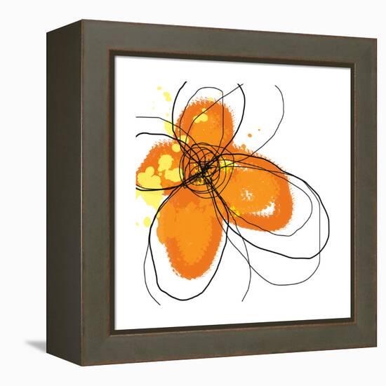 Orange Petals-Jan Weiss-Framed Stretched Canvas