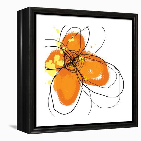 Orange Petals-Jan Weiss-Framed Stretched Canvas