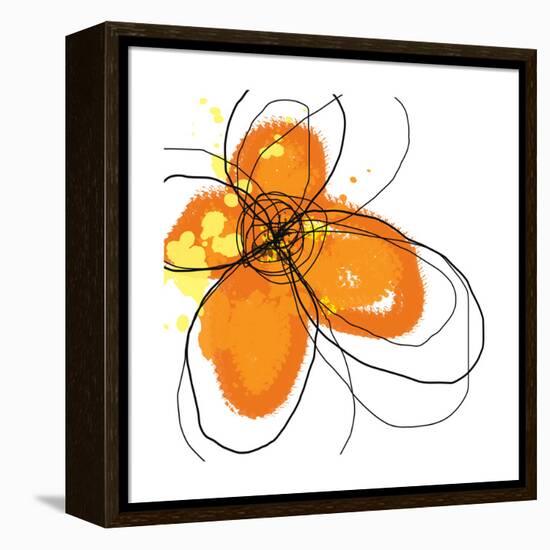 Orange Petals-Jan Weiss-Framed Stretched Canvas