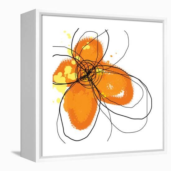 Orange Petals-Jan Weiss-Framed Stretched Canvas