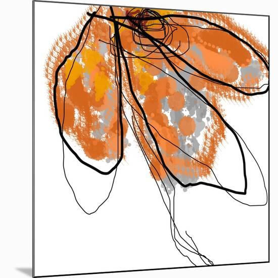 Orange Petals-Jan Weiss-Mounted Art Print