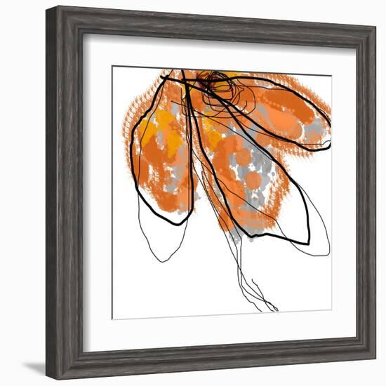 Orange Petals-Jan Weiss-Framed Art Print