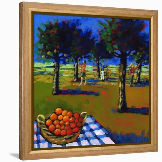 Orange Picking, 2008-Paul Powis-Framed Premier Image Canvas