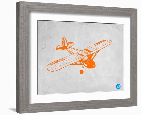 Orange Plane 2-NaxArt-Framed Art Print