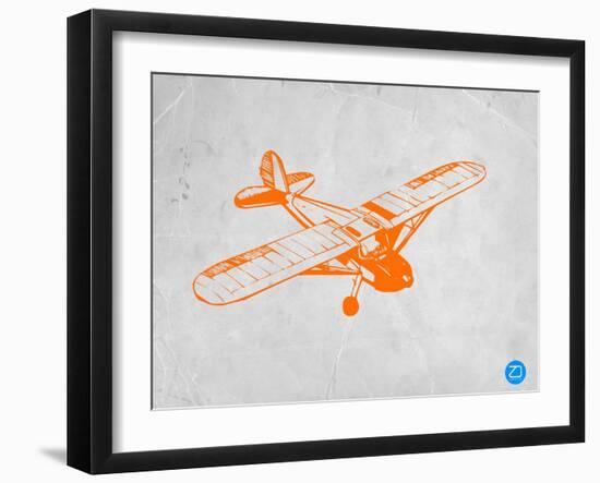 Orange Plane 2-NaxArt-Framed Art Print