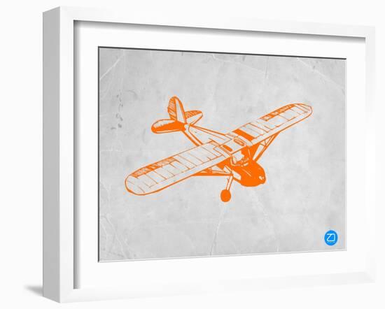 Orange Plane 2-NaxArt-Framed Art Print