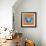 Orange Pop Butterfly-Christine Caldwell-Framed Art Print displayed on a wall