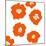 Orange Pop Flowers-Jan Weiss-Mounted Art Print