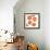 Orange Pop Flowers-Jan Weiss-Framed Art Print displayed on a wall