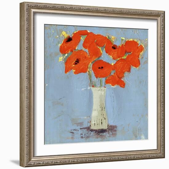 Orange Poppy Impression I-Victoria Borges-Framed Art Print