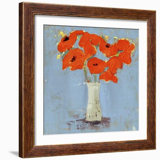 Orange Poppy Impression I-Victoria Borges-Framed Art Print