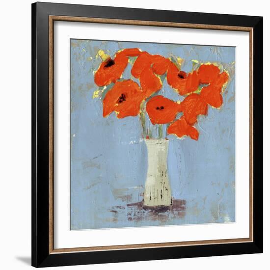 Orange Poppy Impression I-Victoria Borges-Framed Art Print