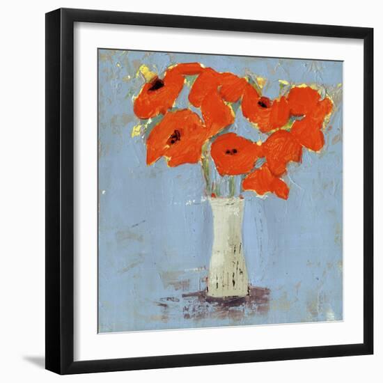 Orange Poppy Impression I-Victoria Borges-Framed Art Print