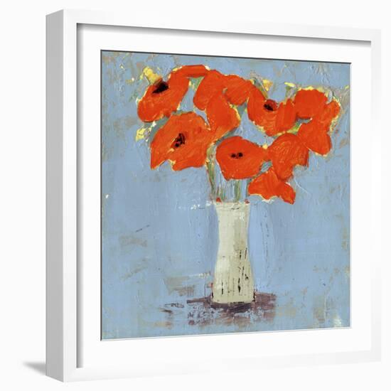 Orange Poppy Impression I-Victoria Borges-Framed Art Print
