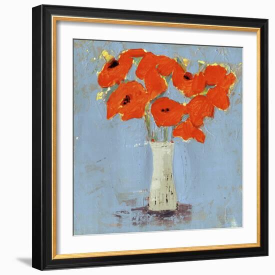 Orange Poppy Impression I-Victoria Borges-Framed Art Print