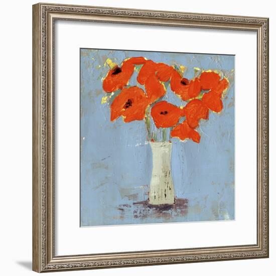 Orange Poppy Impression I-Victoria Borges-Framed Premium Giclee Print