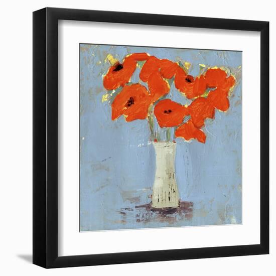 Orange Poppy Impression I-Victoria Borges-Framed Art Print