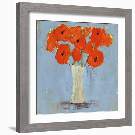 Orange Poppy Impression II-Victoria Borges-Framed Art Print