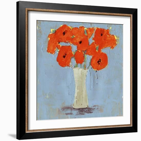 Orange Poppy Impression II-Victoria Borges-Framed Art Print