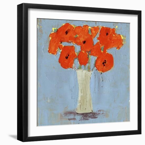 Orange Poppy Impression II-Victoria Borges-Framed Art Print