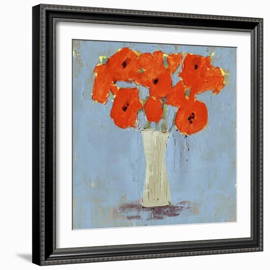 Orange Poppy Impression II-Victoria Borges-Framed Art Print