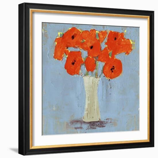 Orange Poppy Impression II-Victoria Borges-Framed Art Print