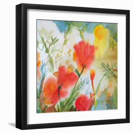 Orange Poppy Reverie-Sheila Golden-Framed Art Print