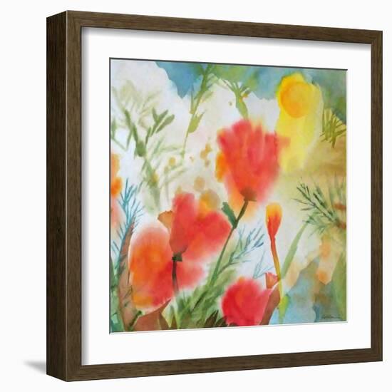 Orange Poppy Reverie-Sheila Golden-Framed Art Print