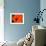 Orange Poppy-Savanah Plank-Framed Photo displayed on a wall