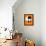 Orange Poster 2-Anna Malkin-Framed Stretched Canvas displayed on a wall