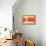 Orange Rectangle-NaxArt-Framed Stretched Canvas displayed on a wall