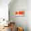 Orange Rectangle-NaxArt-Framed Stretched Canvas displayed on a wall