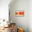 Orange Rectangle-NaxArt-Framed Stretched Canvas displayed on a wall