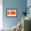 Orange Rectangle-NaxArt-Framed Art Print displayed on a wall