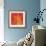 Orange Red Orchid Abstract-Shams Rasheed-Framed Giclee Print displayed on a wall