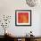 Orange Red Orchid Abstract-Shams Rasheed-Framed Giclee Print displayed on a wall
