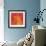 Orange Red Orchid Abstract-Shams Rasheed-Framed Giclee Print displayed on a wall