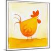 Orange Rooster-null-Mounted Giclee Print