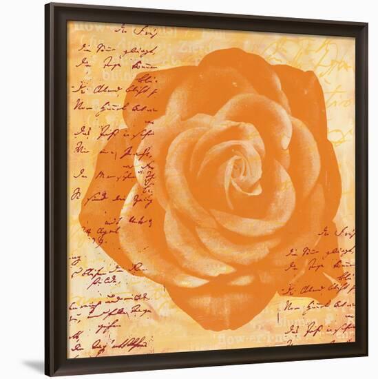 Orange Rose-Anna Flores-Framed Premium Giclee Print