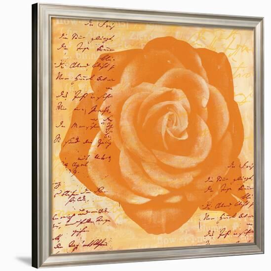 Orange Rose-Anna Flores-Framed Premium Giclee Print