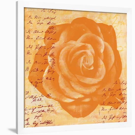 Orange Rose-Anna Flores-Framed Premium Giclee Print