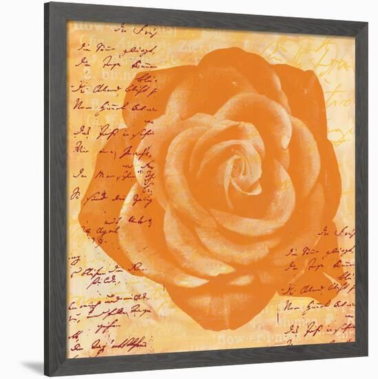 Orange Rose-Anna Flores-Framed Premium Giclee Print