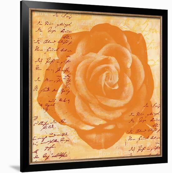 Orange Rose-Anna Flores-Framed Premium Giclee Print