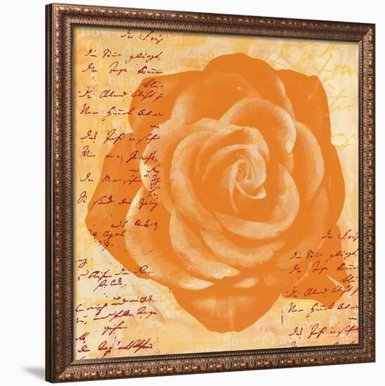 Orange Rose-Anna Flores-Framed Premium Giclee Print