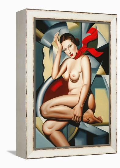 Orange Scarf-Catherine Abel-Framed Premier Image Canvas