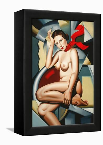 Orange Scarf-Catherine Abel-Framed Premier Image Canvas