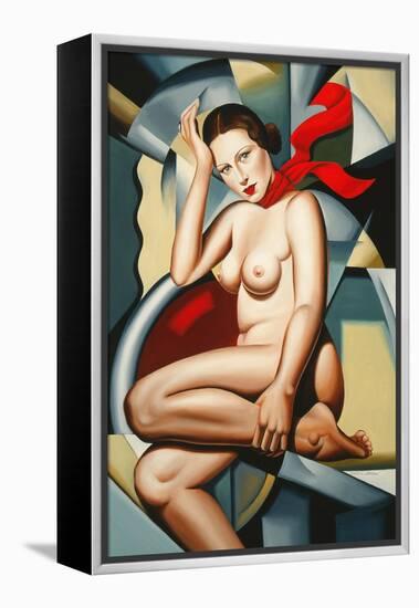 Orange Scarf-Catherine Abel-Framed Premier Image Canvas