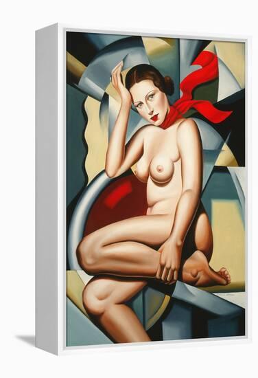 Orange Scarf-Catherine Abel-Framed Premier Image Canvas