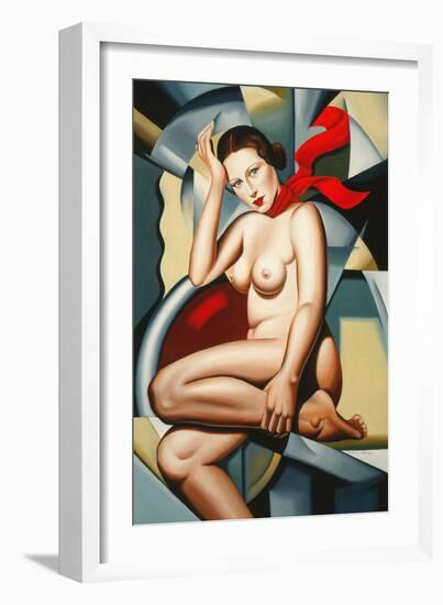 Orange Scarf-Catherine Abel-Framed Giclee Print